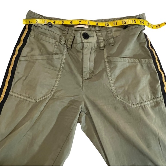 Zadig & Voltaire green pants Pamela Pomelo Side stripe Straight leg Trousers XS - Picture 13 of 15